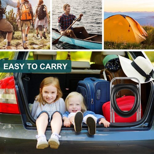BLIKA Portable Toilet for Camping & Travel - 300LBS Weight Capacity, Folding Toilet with Removable Plastic Ring and Bags