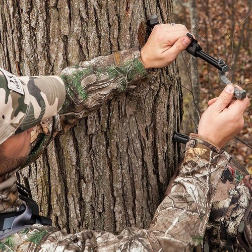HAWK Xtendible Tree Arm | Hunting Treestands Compact Portable Folding Lightweight Screw-In Mount Hanger with Hooks for Bow, Crossbow & Accessories | Weight Rating 15 Lbs