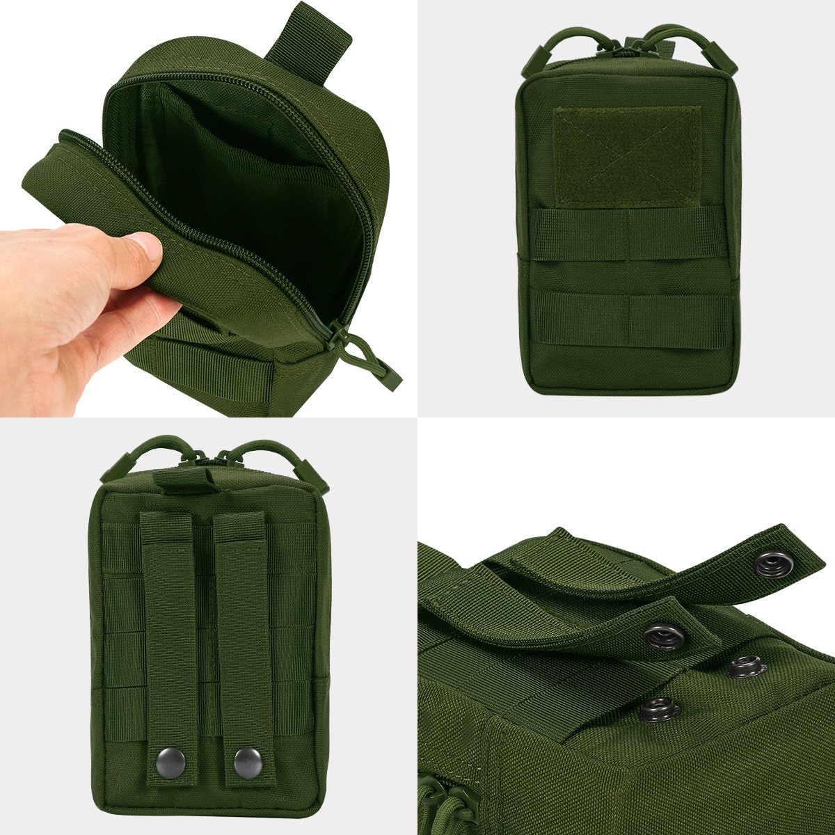 IronSeals Tactical Molle Pouches Multi-Purpose Military Nylon Waist Pack Utility Bag Detachable Patches Pouches for Dog Vest Harness