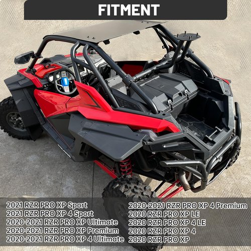 CUSAUTV 73QT Rear Cargo Box Storage Box Compatible with Polaris RZR PRO XP/Turbo R 2020-2023 Accessories, UTV Forward Cargo Storage Bin Water Resistant Tool Bed Box with Lid Repalce #2883751
