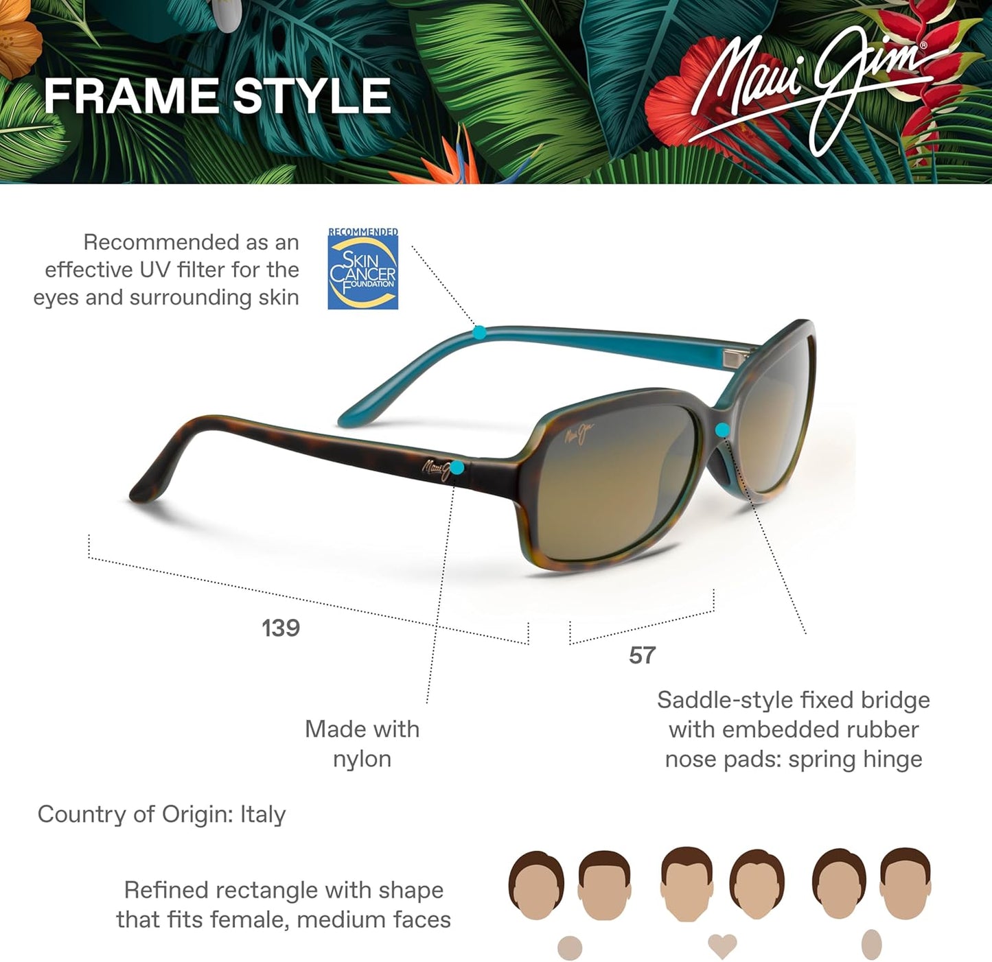 Maui Jim Women's Cloud Break Polarized Fashion Sunglasses