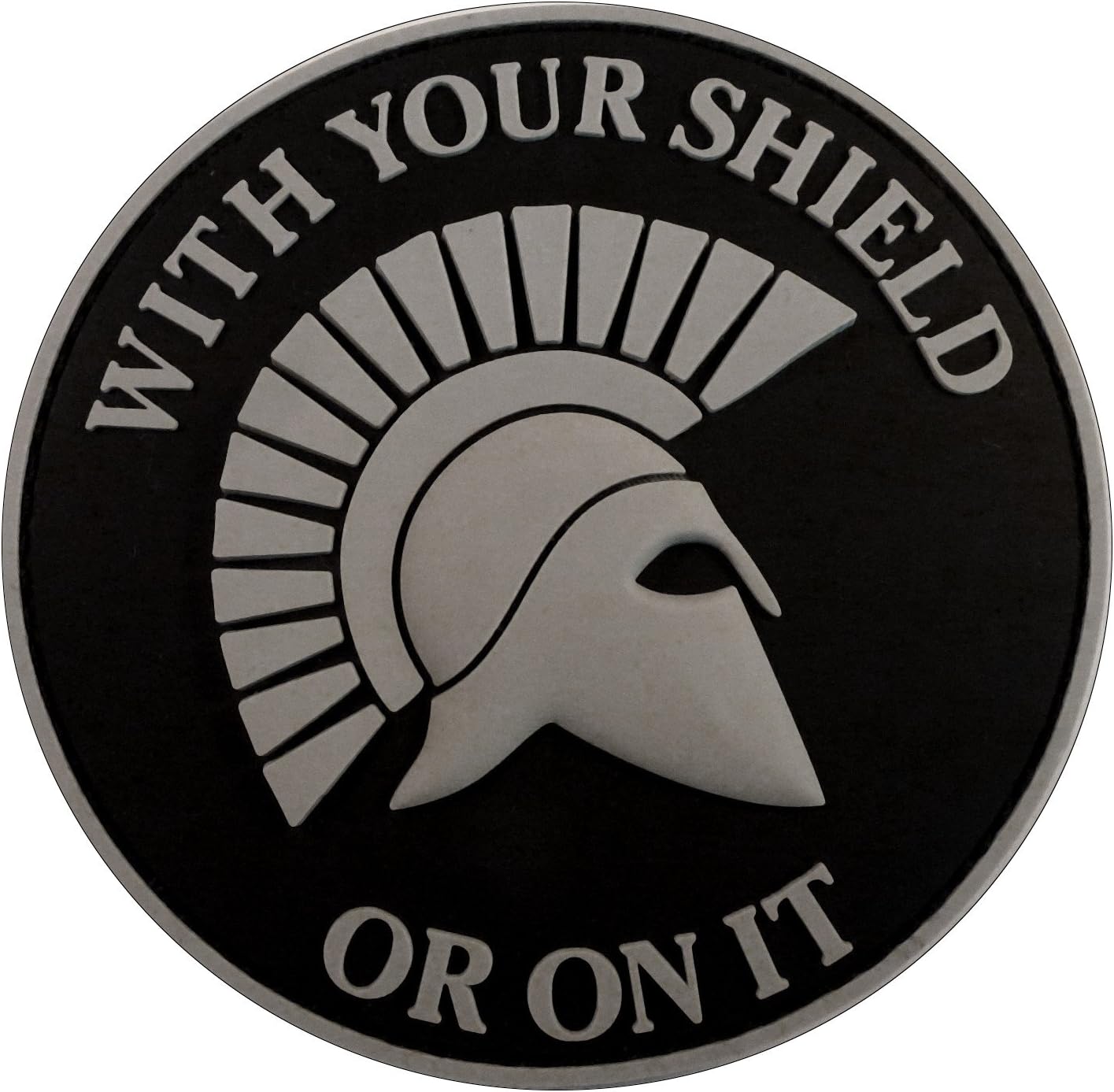 Spartan PVC Morale Patch for Velcro - Tactical Blackout Subdued Patch for Backpacks & Hats
