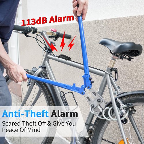WSDCAM 113dB Bike Alarm & Smart Bike Turn Signals Alarm Set, Bike Alarm Horn with Remote, Auto ON/Off Rechargeable Waterproof Bike Horn Alarm Rear Bike Brake Light Turn Signals Bicycle Tail Light