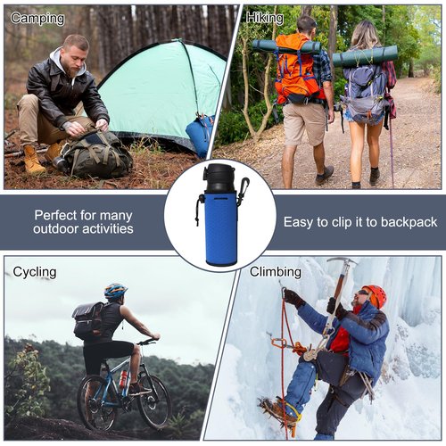 Xumbtvs Water Bottle Sleeves, 3 Pcs Neoprene Insulators Bottle Carrier Holder with Buckles, fits 16-18oz (Colorful2)
