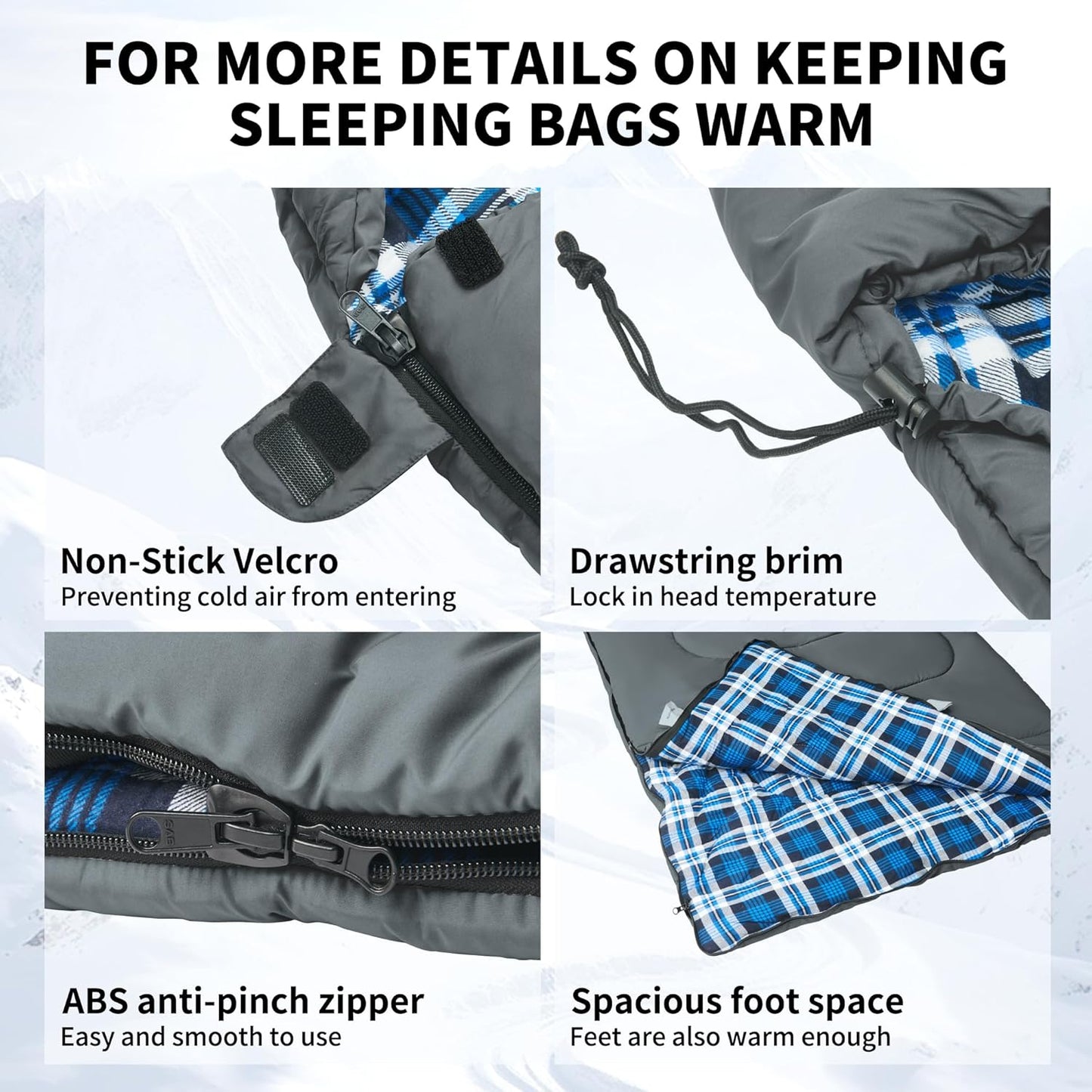 Naturehike Lightweight Compact Sleeping Bag, Envelope Ultralight Backpacking Sleeping Bag Portable, Waterproof, Comfort with Compression Sack for Cold&Warm, Camping, Traveling, Hiking