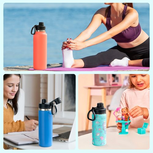 Soledea Spout Lid for Hydro Flask Wide Mouth Sport Water Bottles, Replacement Lid Chug Lid for 12 oz-64 oz Water Bottles with 2.28 inch Wide Mouth