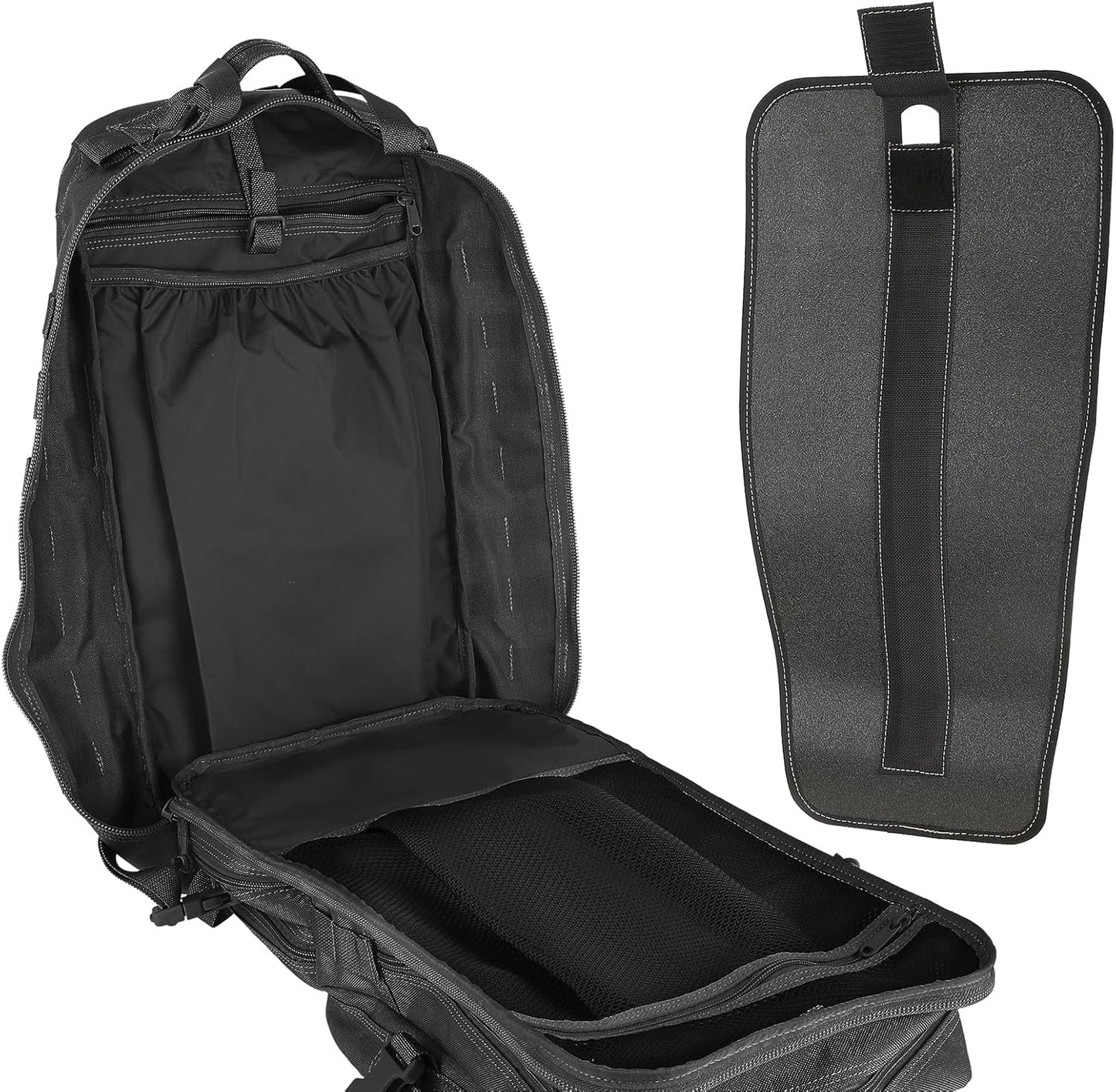 MAXPEDITION Gyrfalcon Backpack (Black) 36L Tactical Backpack with Detachable Waist Pack, MOLLE Internal Frame Rucksack, Military Survival Pack, Bug Out Bag, PT1054B