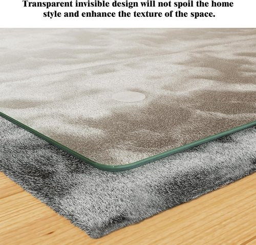 Koonmi Tempered Glass Chair Mat for Hardwood Floors & Carpets, 40" x 80“ Transparent Heavy Duty Office Floor Protector with Noise-Free Gliding Shatterproof for Home Office Desk