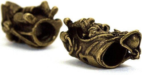 Bead Bronze Paracord Leather Lanyard Beads Hand-CAST Metal