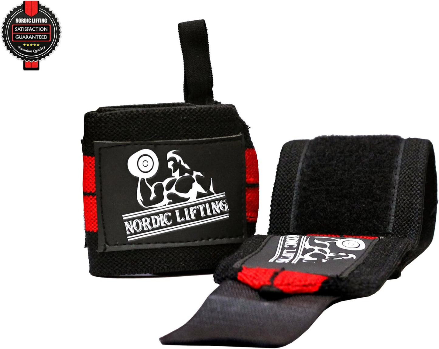 Wrist Wraps for Weightlifting & Powerlifting - Durable Support Straps with Thumb Loop (1 Pair) - Essential Gym Gear for Men & Women
