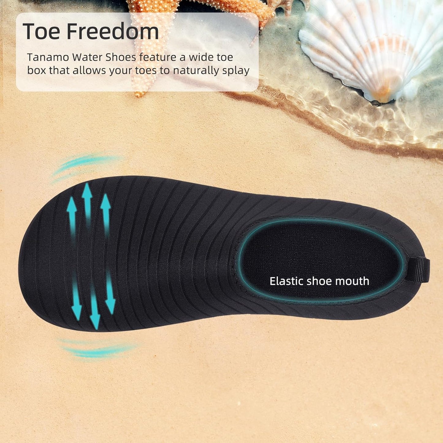 Quick-Dry Tanamo Water Shoes | Aqua Socks for Men & Women | Beach & Pool