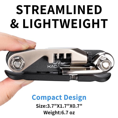 Bike Multitool - Bike Chain Tool/Torx/Hex/Screwdriver - Bicycle Multitool Kit Compact and Lightweight Repair Tools for Road and Mountain Bikes (Black)