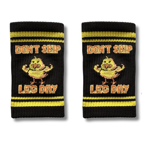 Don't Skip Leg Day Wrist Sweat Bands for Cross Training, Tennis & Functional Training - Skin Protection & Moisture-Wicking - Perfect for Barbell Workouts, High-Intensity Workouts, Gym, Weightlifting