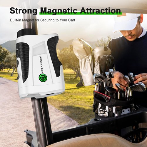 PEAKPULSE 1200 Yards Golf Rangefinder with Slope and Magnetic 6X Magnification Rechargeable Laser Distance Range Finders Flag Pole Locked with Vibration Ideal for Golfer Accessories