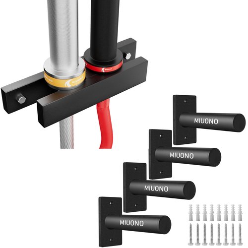 MIUONO Weight Plate Holder and Barbell Holder Bundle