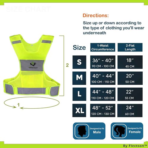 High Visibility Reflective Running Vest - 360° Safety Gear with Adjustable Closure & Pocket
