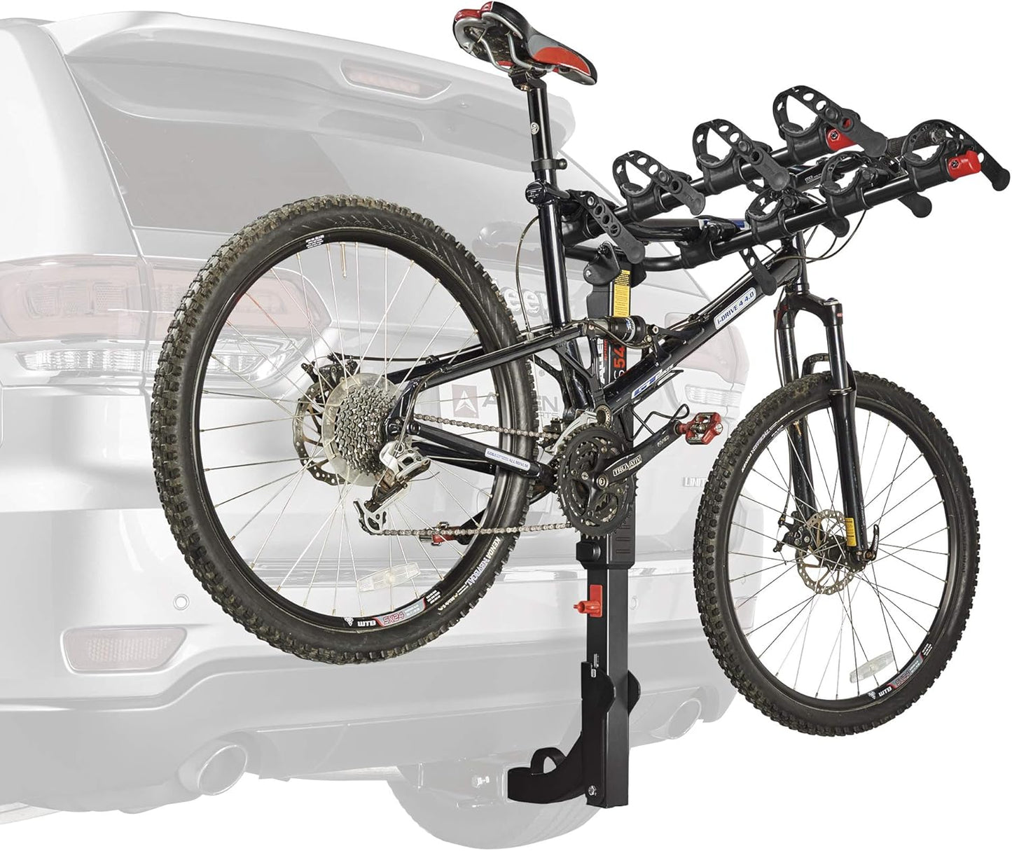 Allen Sports Deluxe Locking Quick Release 4-Bike Carrier for 2 Inch Hitch, Model 542QR, Black