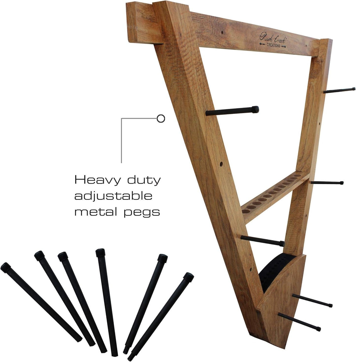Rush Creek Creations Wall Mounted Bow and Arrow Display Rack for Hunting & Archery Accessories Real Tree 3-Bow Holder & 12-Arrow Storage Handcrafted Small Bows & Big Bow Hanger w/Arrow Holders