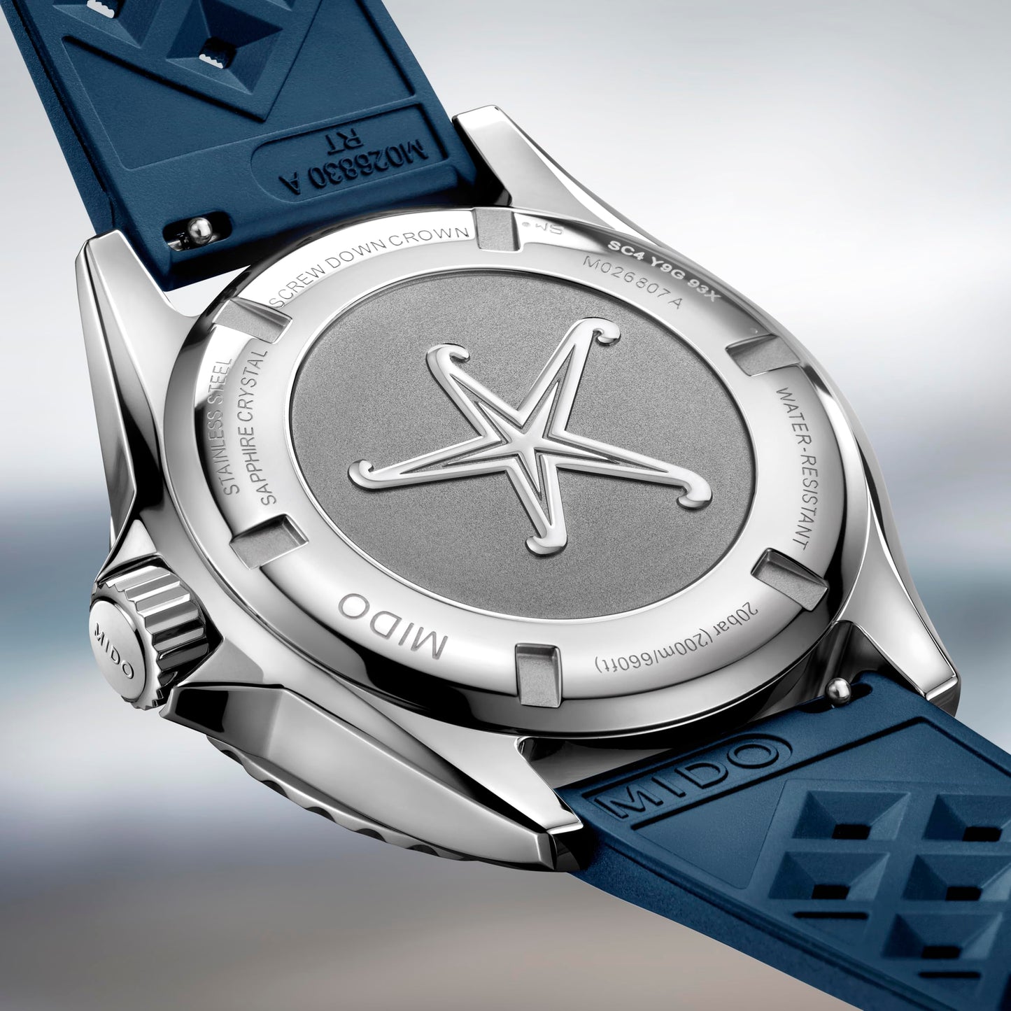 MIDO Ocean Star Tribute Gradient - Swiss Automatic Watch for Men - Blue Gradient Dial - 40.5mm Stainless Steel Case - Stainless Steel Bracelet - M0268071104101