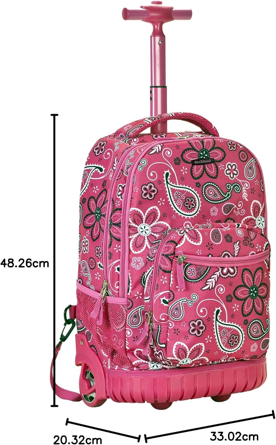 Rockland Single Handle Rolling Backpack, PURPLEPEARL, One Size