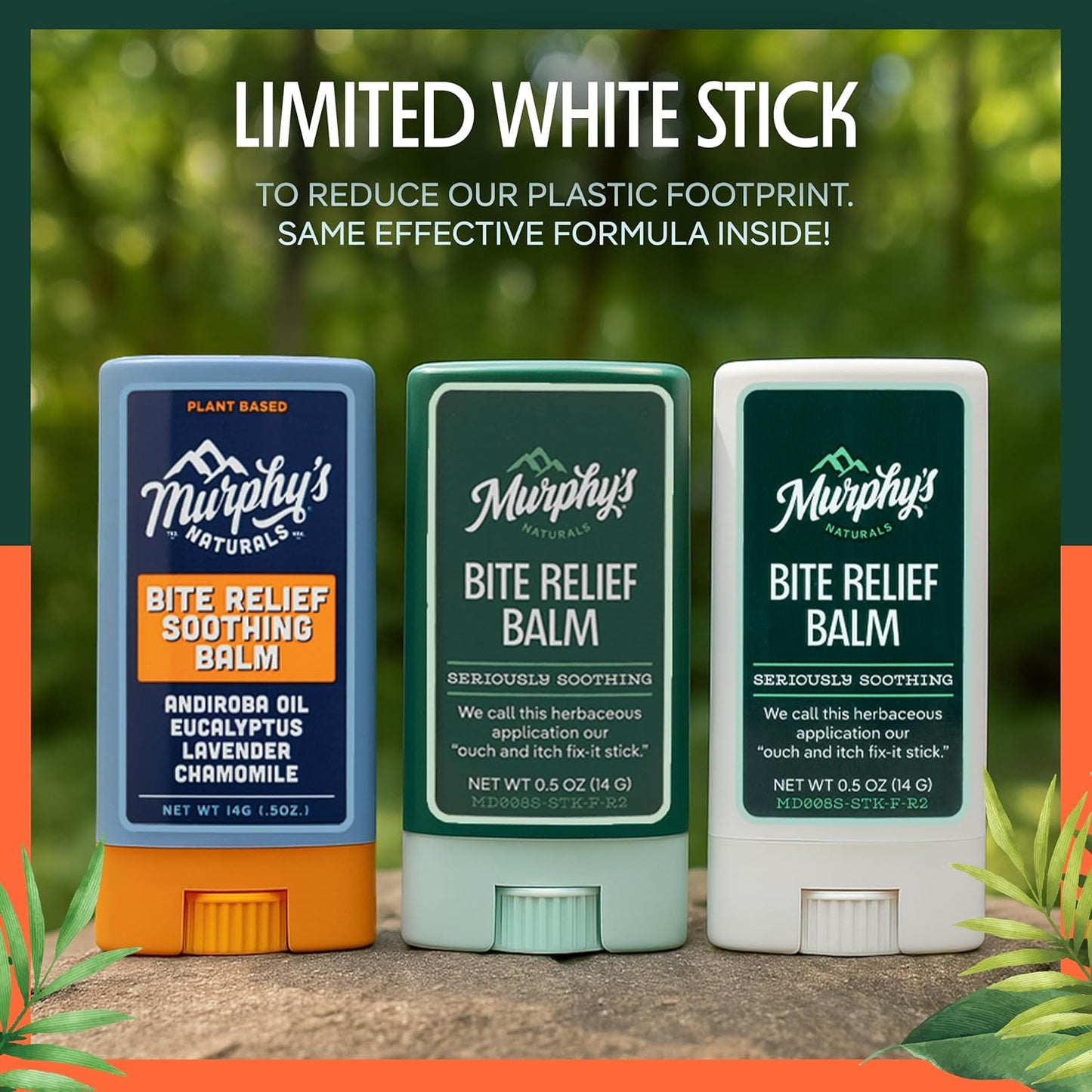 Murphy’s Naturals Insect Bite Relief Balm, Travel-Friendly, Soothes Bug Bites with Plant-Based Oil, Fast-Acting, Easy Application, 0.75oz