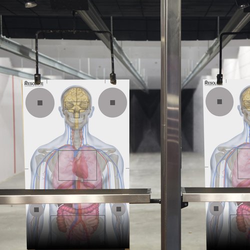 Resolute 23x35 Medically Designed Shooting Targets for The Range - 100% Anatomical Paper Silhouette - Gun Accessories for Pistols, Rifles, Airsoft, Air Pistols, BB & Pellet Shooting Practice (25)