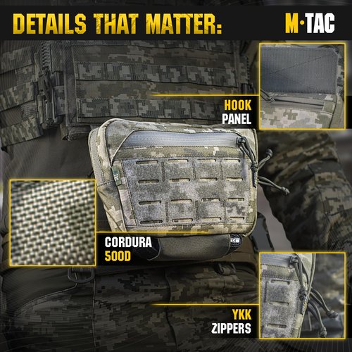 M-Tac Dump Pouch - Molle Pouch for Tactical Accessories - MM14 Admin Utility Drop Dangler Pouch Suitable for Belt Bag - Drop Pouch for EDC for Tactical Vest