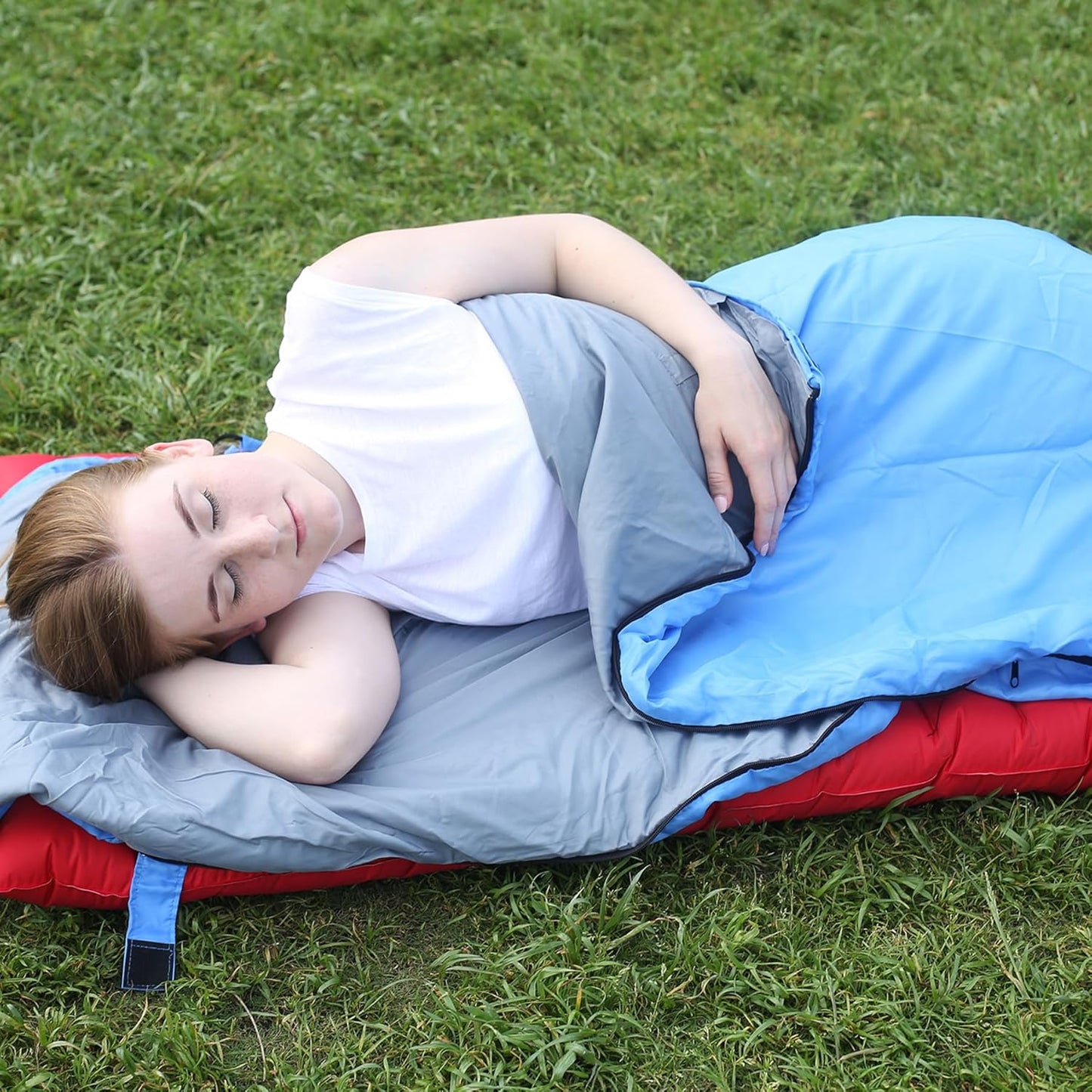 REDCAMP Ultra Lightweight Sleeping Bag for Backpacking, Hiking, Comfort for Adults Warm Weather, with Compression Sack