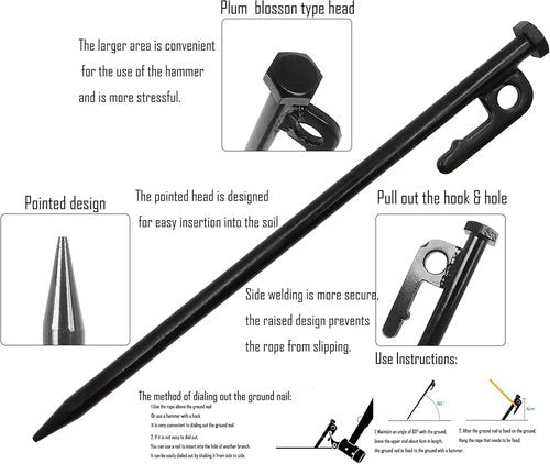 LBY Steel System Outdoor Tent Nail Camping Stakes