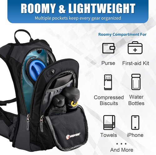 Hydration Pack Hiking Water Backpack - Miracol Insulated Water Bag with 2L Bladder