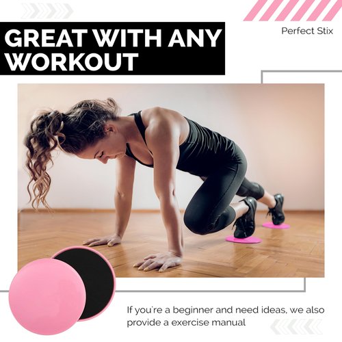 Perfect Stix Peak Performance Sliders Fitness Equipment Floor Sliders Exercise Core Gliders Gliding Discs for Full Body Workout