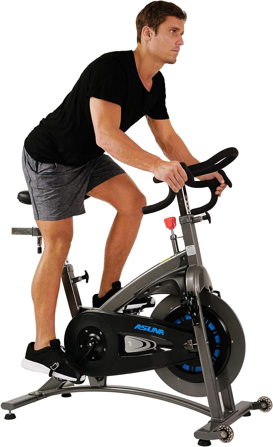 Sunny Health & Fitness Premium ASUNA Indoor Stationary Exercise Bike, Indoor Cycling Equipment w/Step-less Magnetic Resistance Plus Adjustable Handlebar & Seat, Home Cardio Training Machine for Adult