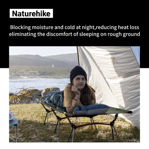Naturehike ArmyWild Folding Camping Cot, Height Adjustable Ultralight Backpacking Cot, Portable Camping Bed for Camping Hiking Travel Home
