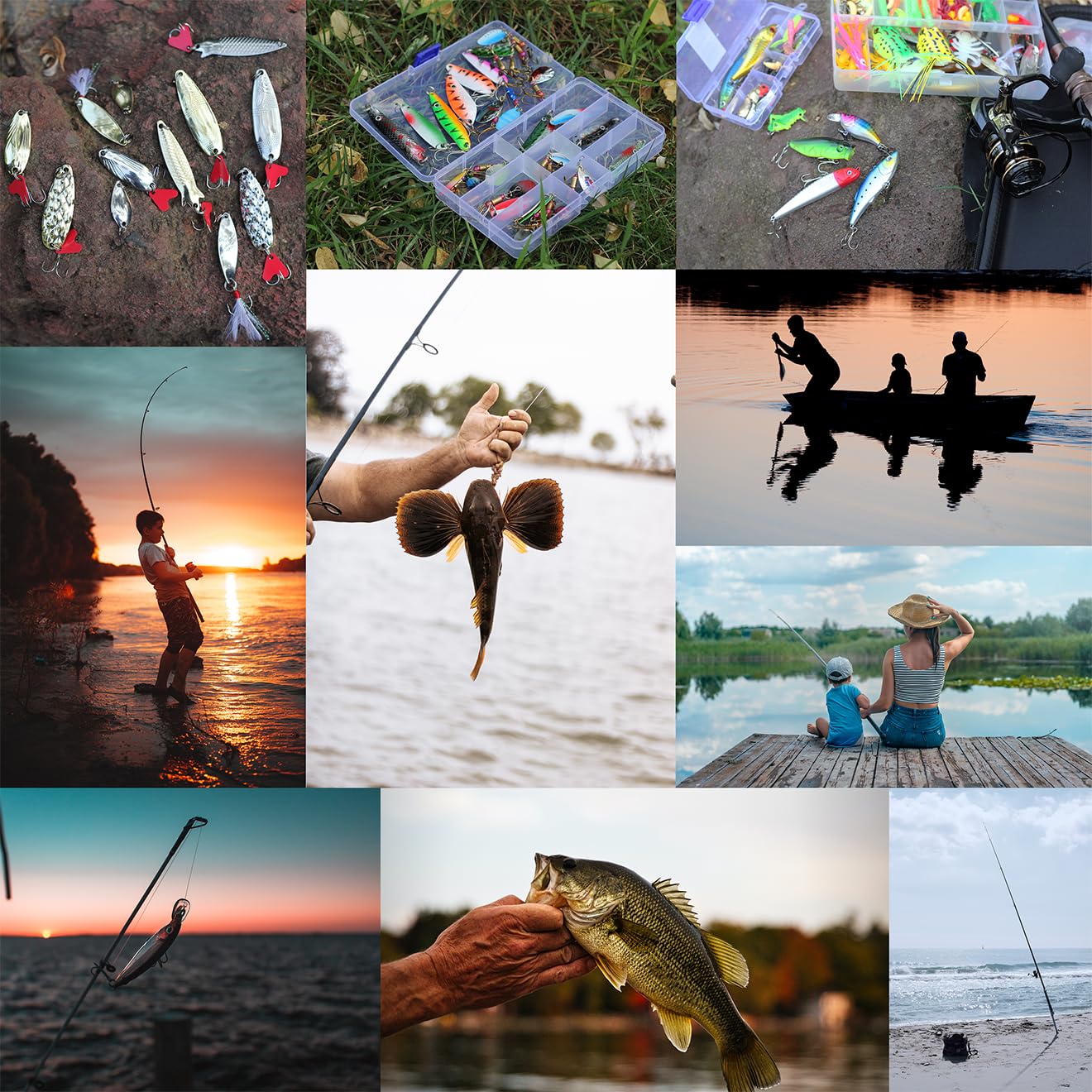 EXAURAFELIS 79pcs Fishing Lure Fish Bait swimbaits Bass Lures kit Tackle Including Crankbaits Metal Spoons Plastic Worms Jigs Topwater Lures Tackle Box Fishing Gear