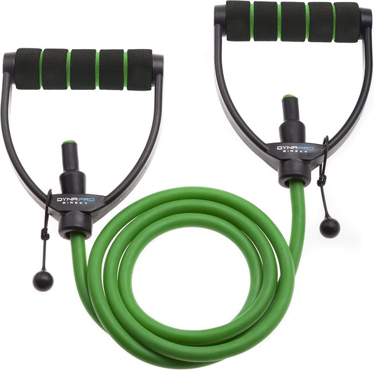 Adjustable DYNAPRO Exercise Resistance Bands with Comfort Handles - Professional Quality for Workouts, Yoga & Physical Therapy