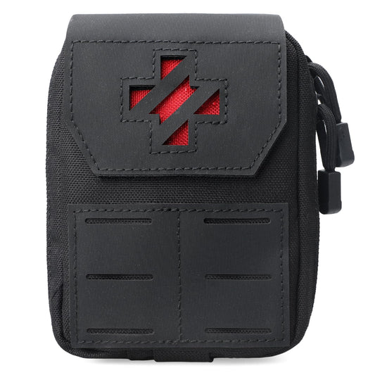 WYNEX Molle IFAK First Aid Pouch, Tactical Medical Trauma Pouch MED EMT Belt Pouch Small Portable Utility Emergency Survival Pack with Immediate Identify Cross for Belt Vest