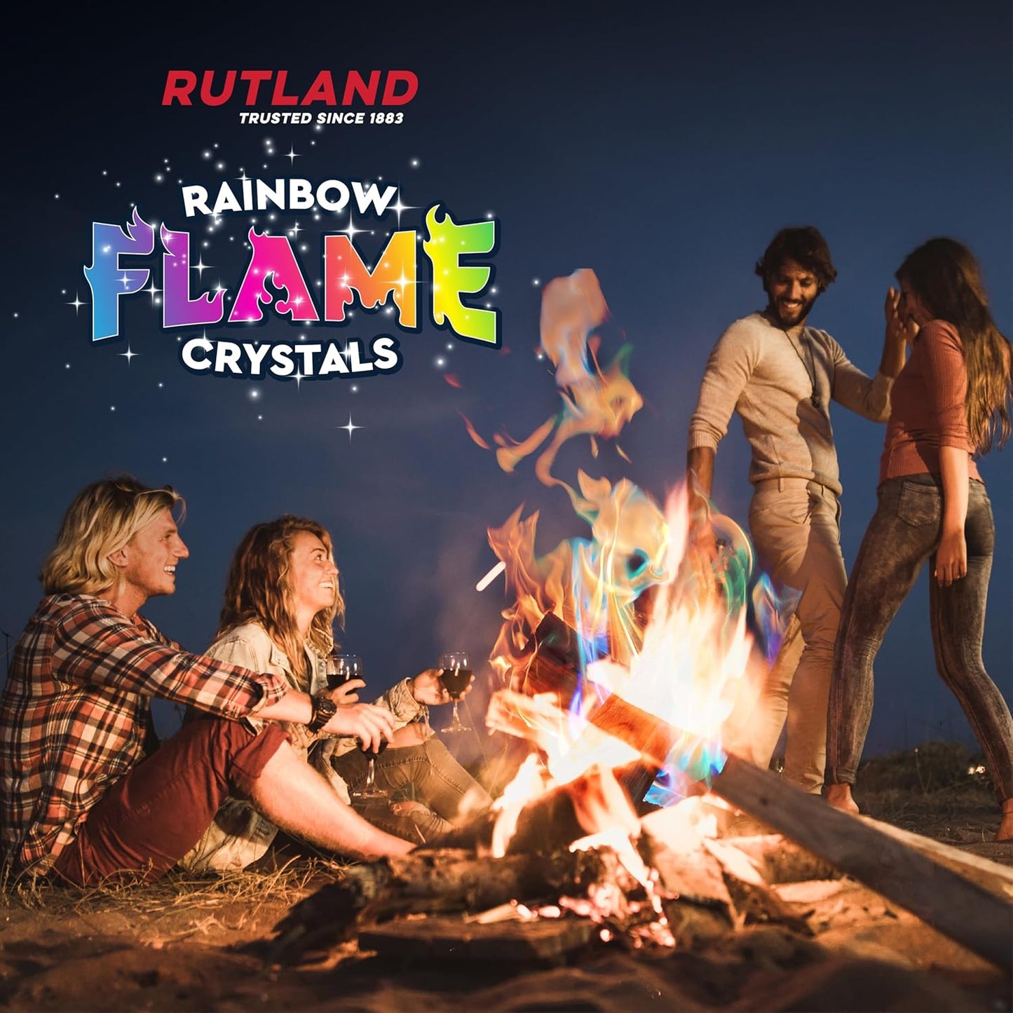 Rutland Rainbow Flame Crystals, Magical Multi-Colored Fire, 1 lb. Canister