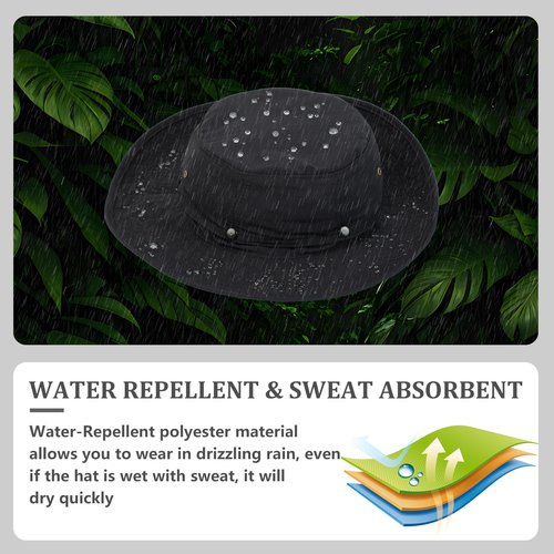 Palmyth Head Net Hat, Sun Hat Safari Hat (Black)