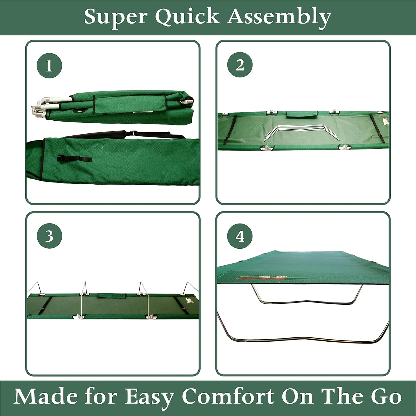 BYER OF MAINE TriLite Cot, Camping cots for Adults, Portable cot, Single