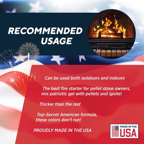 Rutland Patriot Pack Fire Gel, Fire Starter for Americans, Two 16 fl oz Bottles