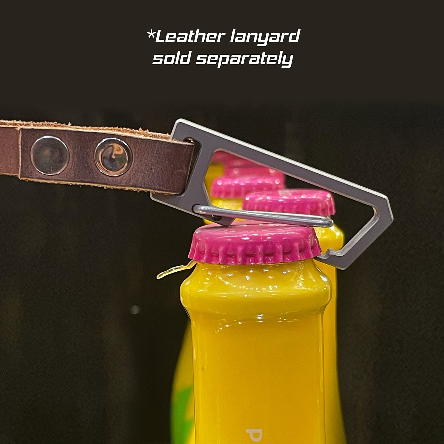 Exceed Designs TIRANT Latch (Jet-Black) Minimal 6Al-4V Titanium Carabiner & Bottle Opener - Keychain, Key Rings, or Key Organizer