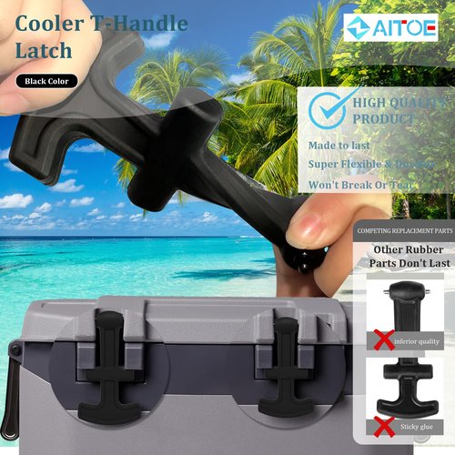 ZAITOE 2 Pack - Cooler T-Handle Latch with Hinge Pin Compatible with 25/50/ 72 Qt Ig-loo BMX/Overland Coolers Latches Replacement (Not Fit IMX Cooler)