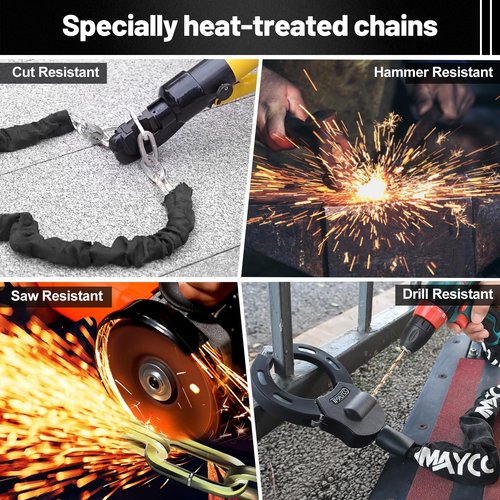 Scooter Locks Anti Theft,Bike Chain Lock with Key,Electric Scooter Lock Anti Theft for Segway,Ninebot and Bicycle Lock Cable Accessories
