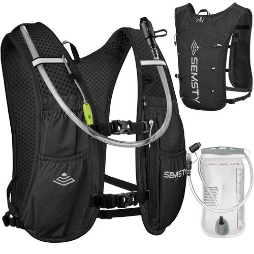 Semsty Hydration Vest 5L,Running Vest Pack with 1.5L Water Bladder,Lightweight Water Backpack for Hiking Running Cycling