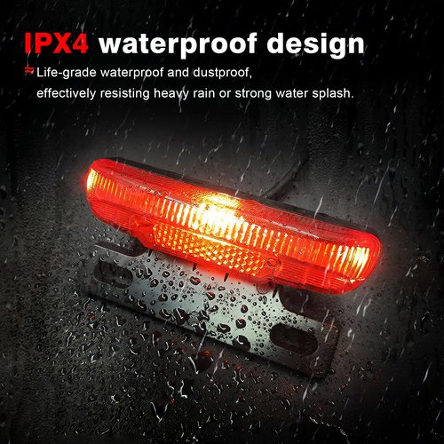 Electric Bicycle Tail Light, E-Bike Tail Lamp, 36-60V High Brightness Bike Rear Light, Safety Warning Light for Bicycle Accessories Night Riding Brake Lamp