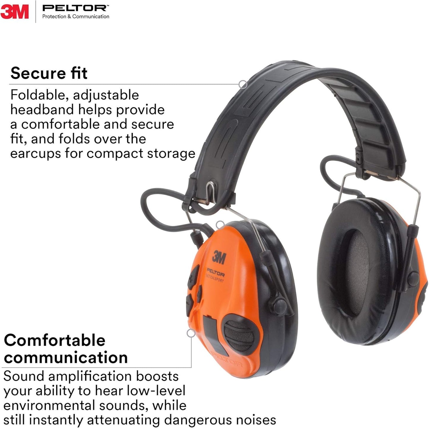 Peltor MT16H210F-479-SV Tactical Sport Headset Black 1/Case