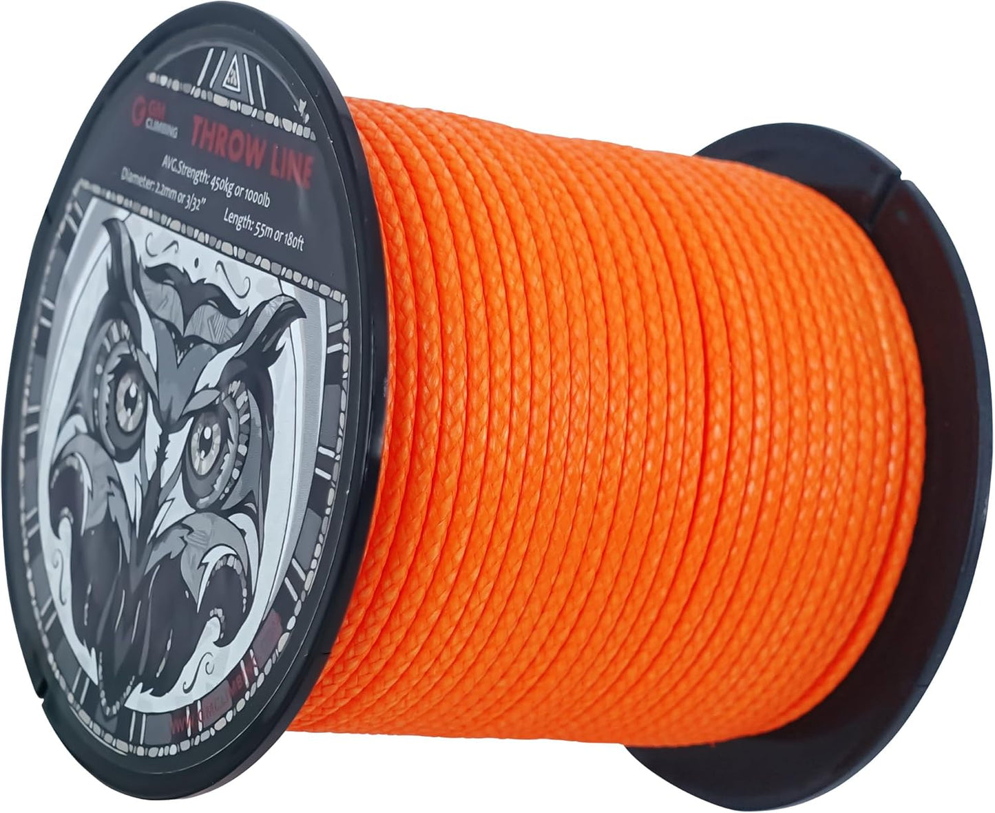 GM CLIMBING Throw Line 1.7mm 180Ft Roll Green UHMWPE Cord 650LBS High Strength for Tree Climbing Arborist Outdoor Utility Cord