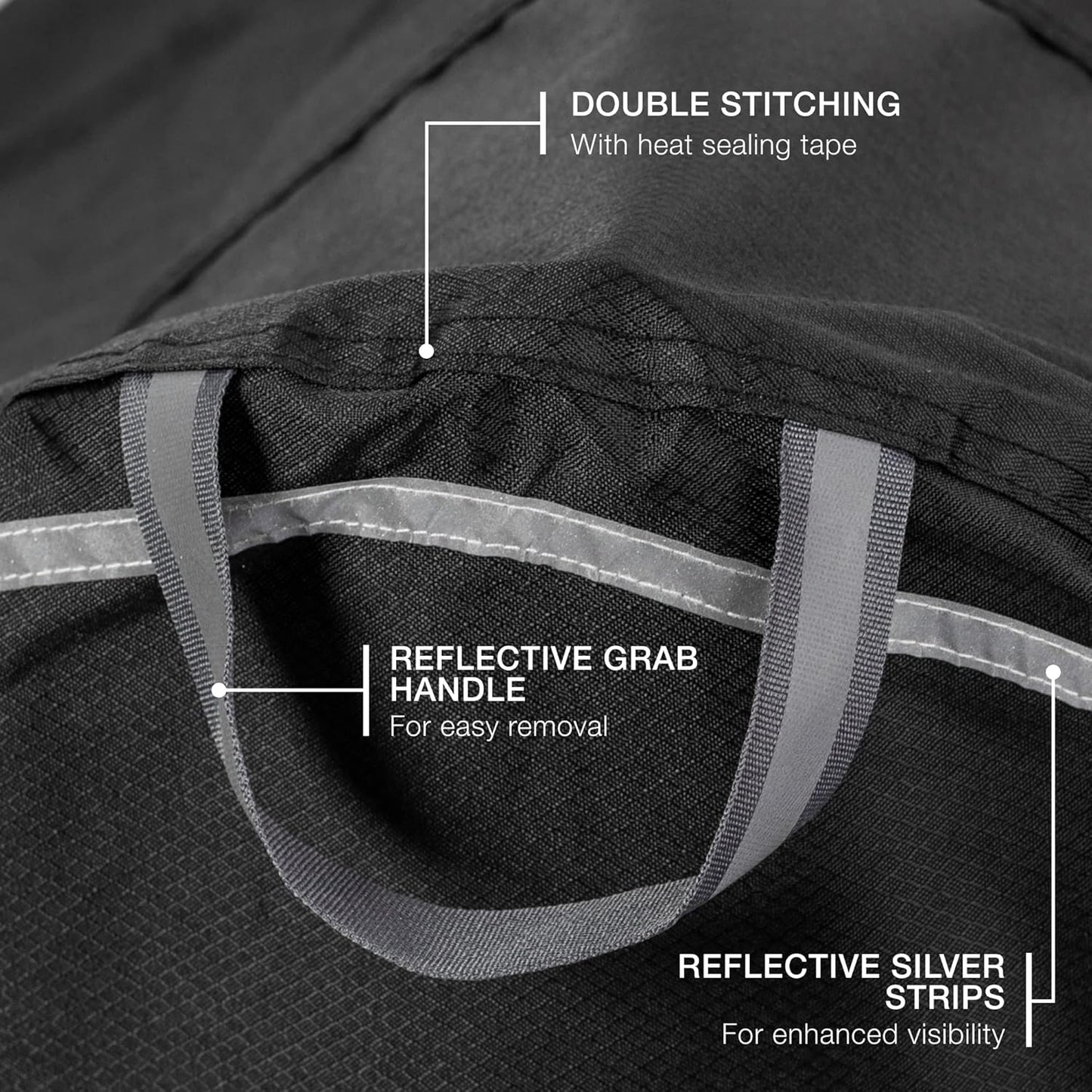 TeamObsidian Bike Cover - Waterproof Outdoor & Indoor Bicycle Storage For 1 to 3 Bikes - Heavy Duty Ripstop 210D Tent Material - Stationary Electric Bike Protection for All Seasons