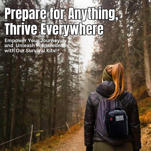 Teakwood Survival Gear - Survival Kit with Storage Case, Tactical Equipment for Camping, Backpacking, Adventures and More, Gift for Man, Dad, Husband (Black, 142 Pieces)