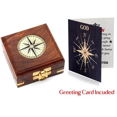 to My Son Compass with Wooden Box Son Gifts from Mom to My Son Inspirational Quote Engraved Compass Gift, Father to Son Gifts, Birthday, Baptism, Christmas, Graduation Day Gifts
